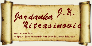 Jordanka Mitrašinović vizit kartica